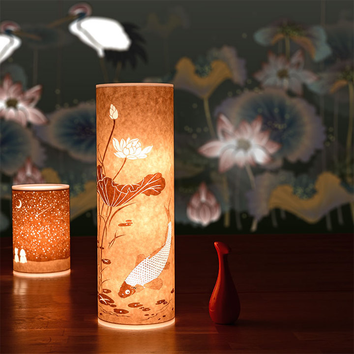 连莲有鱼雕花镂空羊皮纸灯结婚礼物