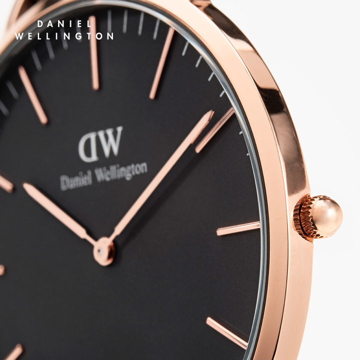 DW官方直发DanielWellington 新品 丹尼尔惠灵顿DW黑手表尼龙带男表黑表盘