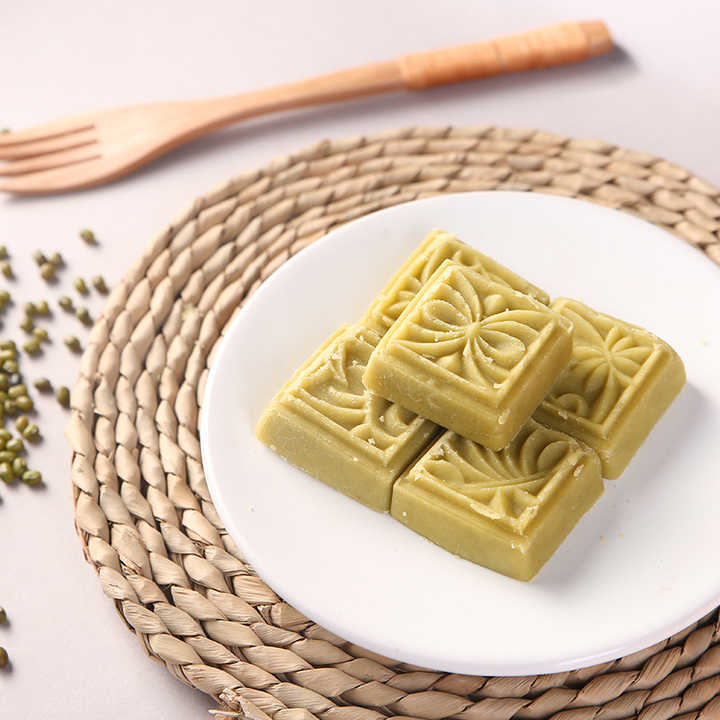 祥禾饽饽铺传统绿豆冰糕 手工制作抹茶红豆 清凉下午茶点190g*2盒抹茶/红豆各一盒