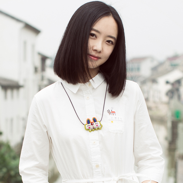 十二生肖项链 原创设计手工刺绣复古创意棉麻配饰民族 文艺锁骨链