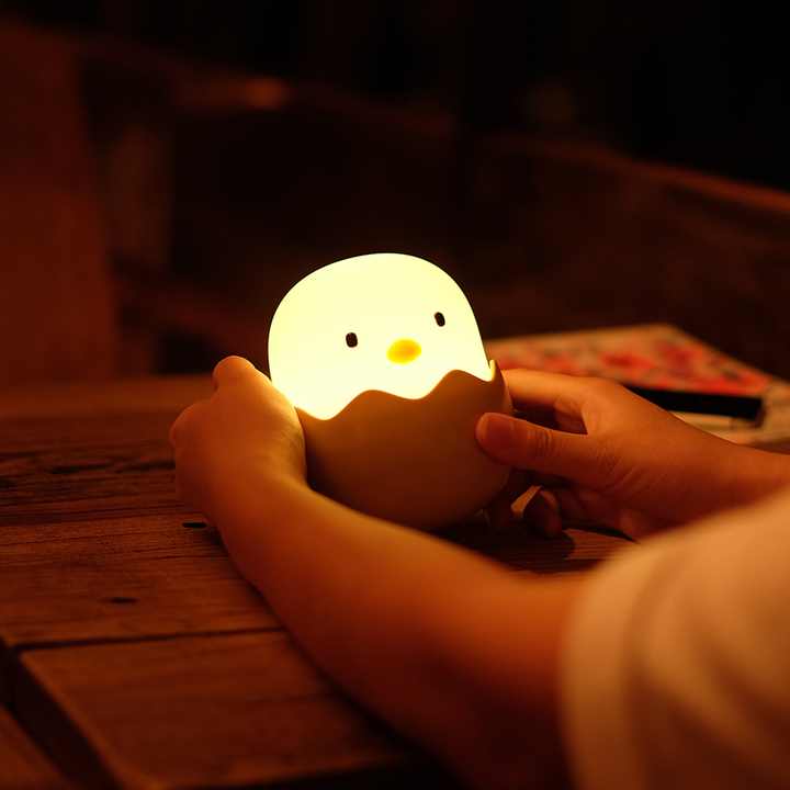 蛋壳鸡小夜灯 创意充电usb床头夜灯 起夜喂奶 灯床头拍拍灯礼物