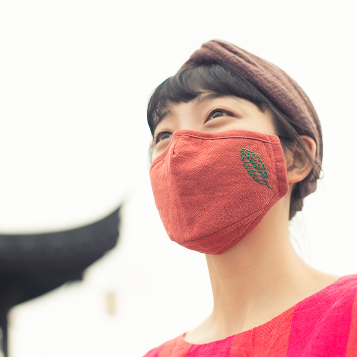 王的手创 情侣款经典棉麻口罩清新自然 冬天保暖高效防霾舒适口罩