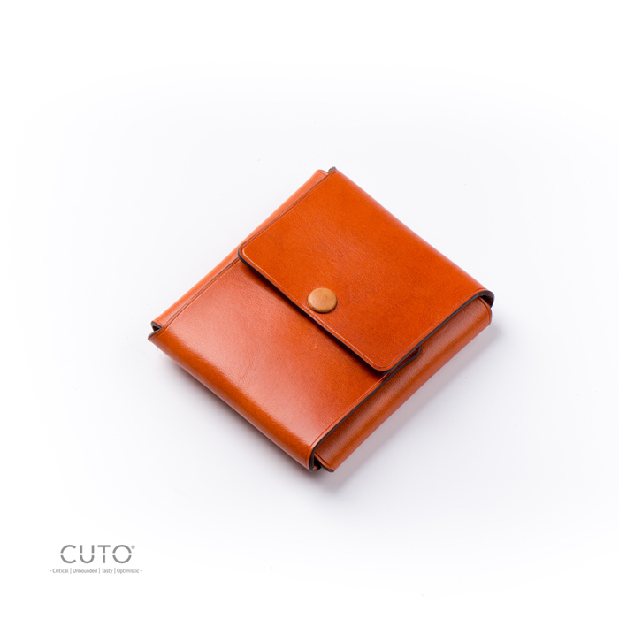 CUTO新款LOFT男女一张皮折叠手工定制钱包多开合模式真皮短款皮夹