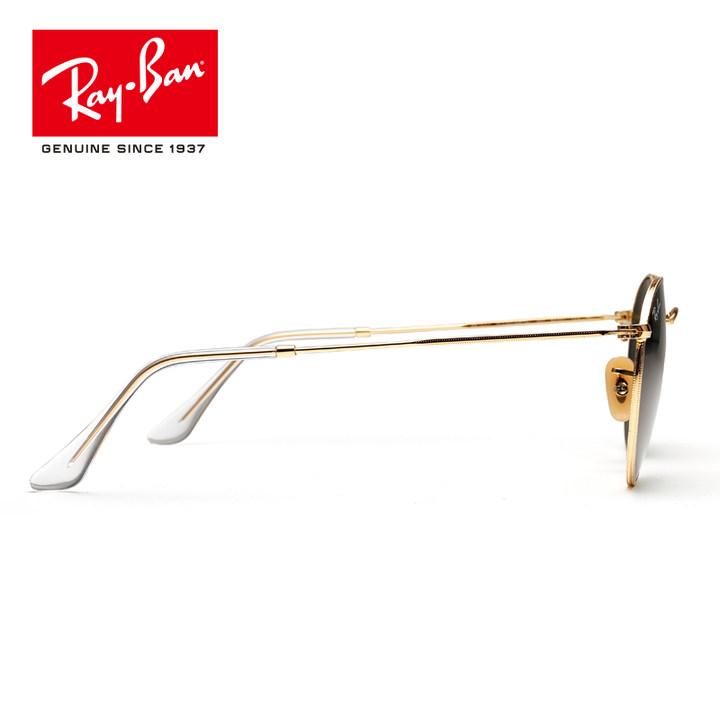 RayBan雷朋太阳眼镜男女款圆形简约复古舒适绿色镜片0RB3447墨镜