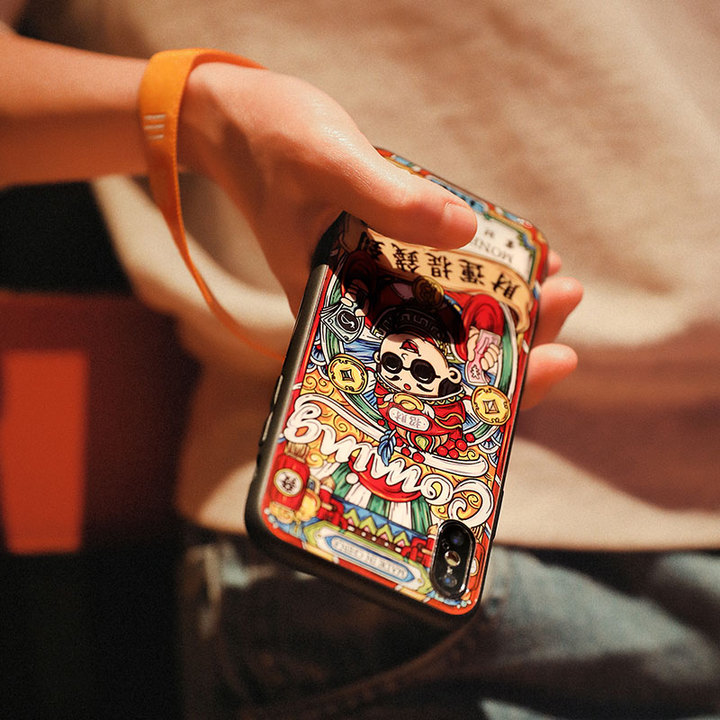 东方好礼原创财神苹果手机壳iphonex创意xr玻璃壳7plus潮牌xsmax