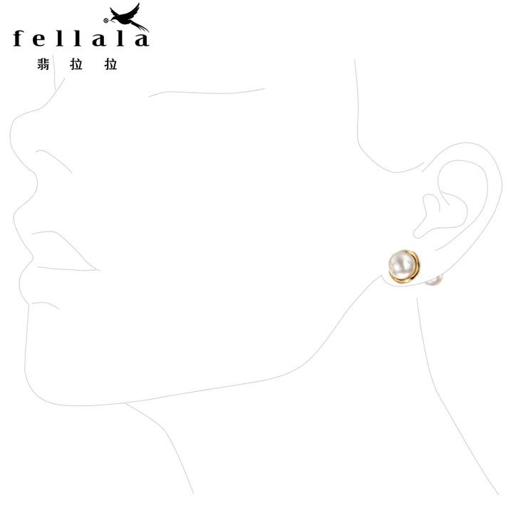 Fellala印象巴黎珍珠耳钉