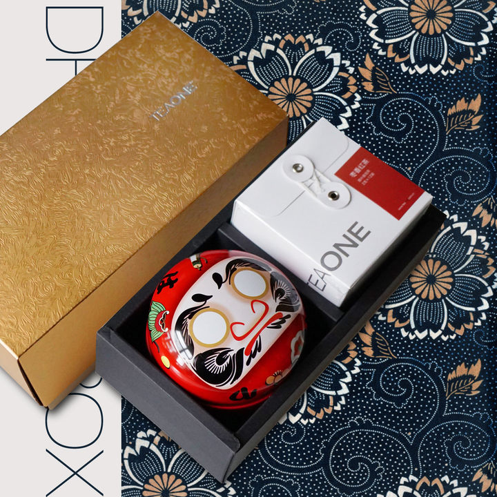 TEAONE 许愿达摩礼盒 日本达摩茶叶罐+枣香红茶