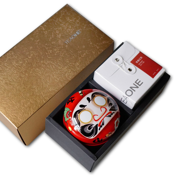 TEAONE 许愿达摩礼盒 日本达摩茶叶罐+枣香红茶