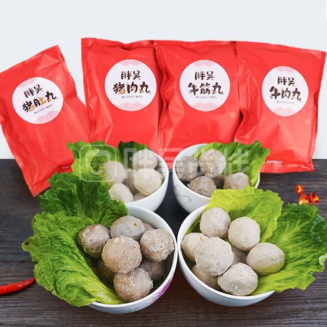 广东潮汕正宗手工招牌四拼丸(牛肉丸+牛筋丸+猪肚丸+猪肉丸 共1000g)