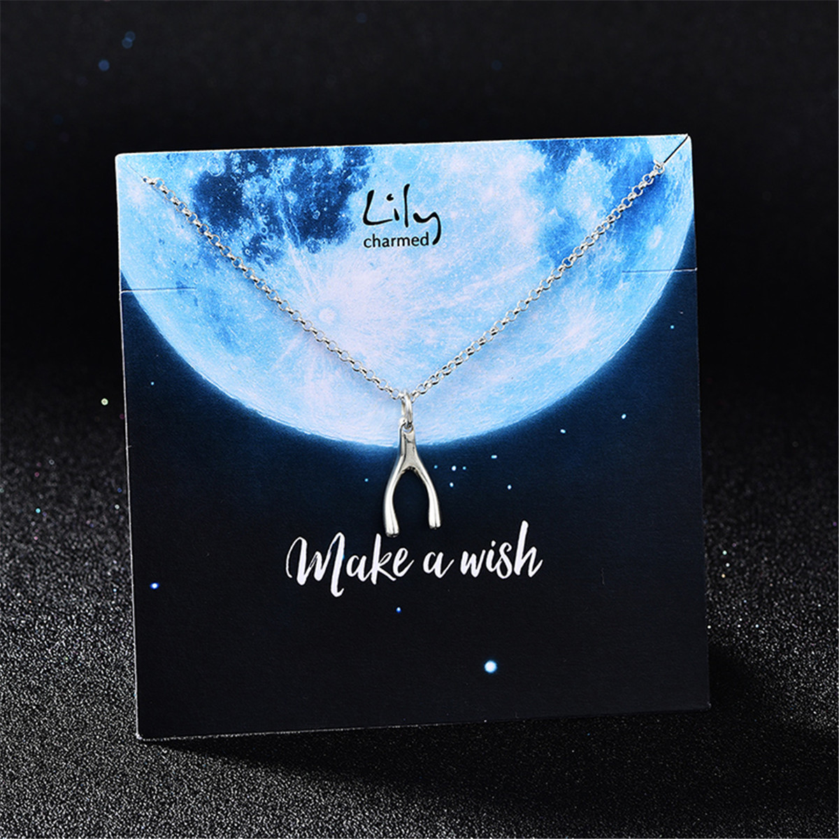 Lily Charmed 英国设计师品牌 金色许愿骨 925银镀金项链锁骨链 手工打造