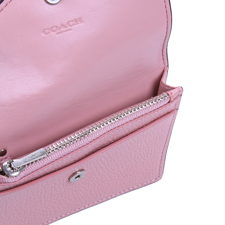 COACH 纯皮女士卡包 55749SVPK