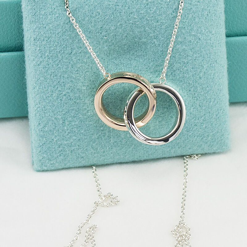 蒂芙尼(Tiffany & Co.)1837系列经典双环扣吊坠项链 情人生日礼物 锁骨链 双环系列35672095