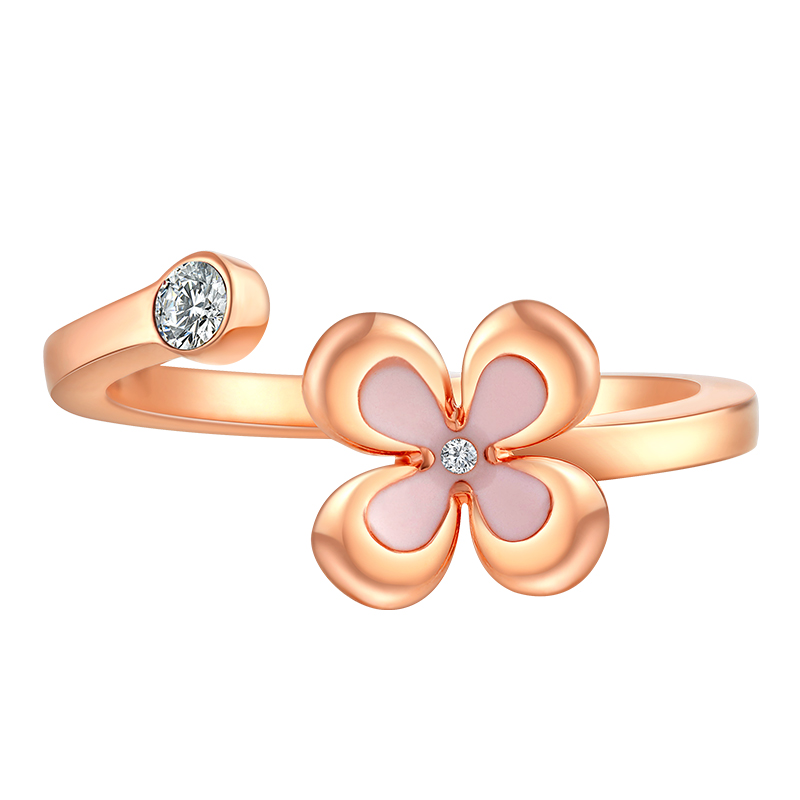 U Jewelry/优集中秋系列桂花镶钻戒指
