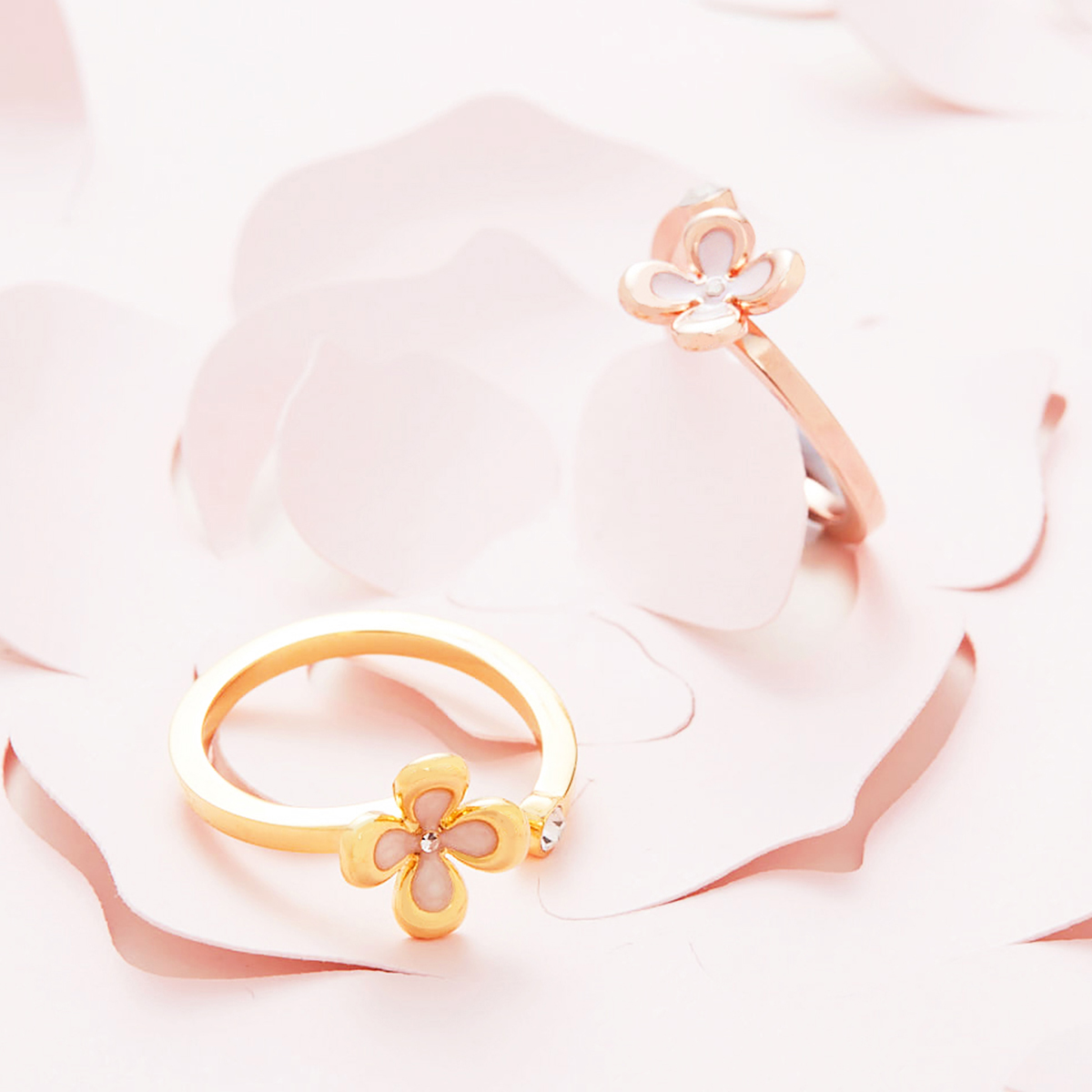 U Jewelry/优集中秋系列桂花镶钻戒指