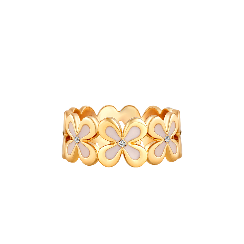 U Jewelry优集 中秋桂花锦上添花镂空戒指
