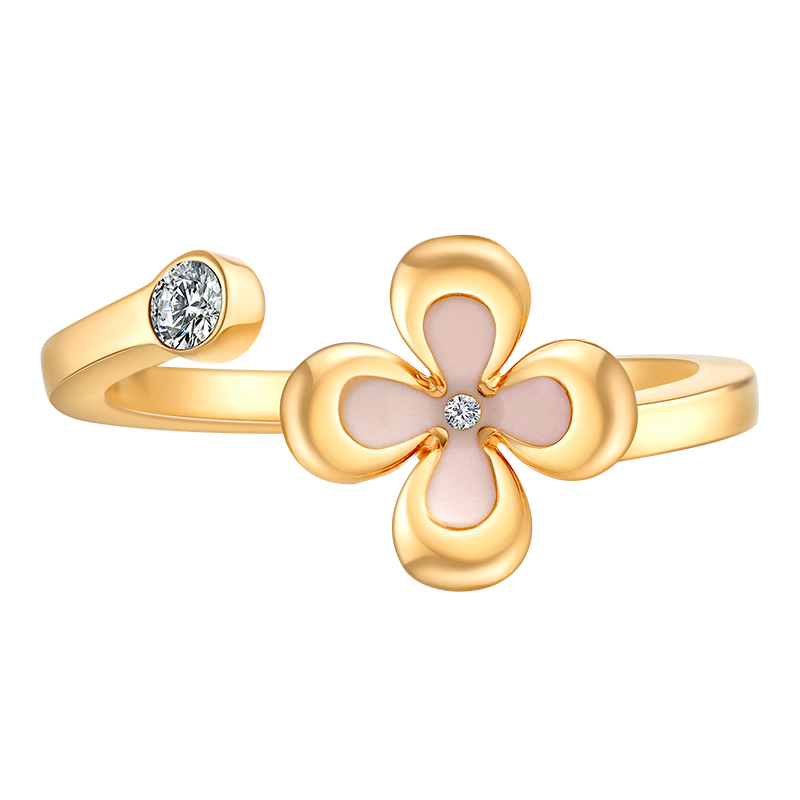 U Jewelry/优集中秋系列桂花镶钻戒指