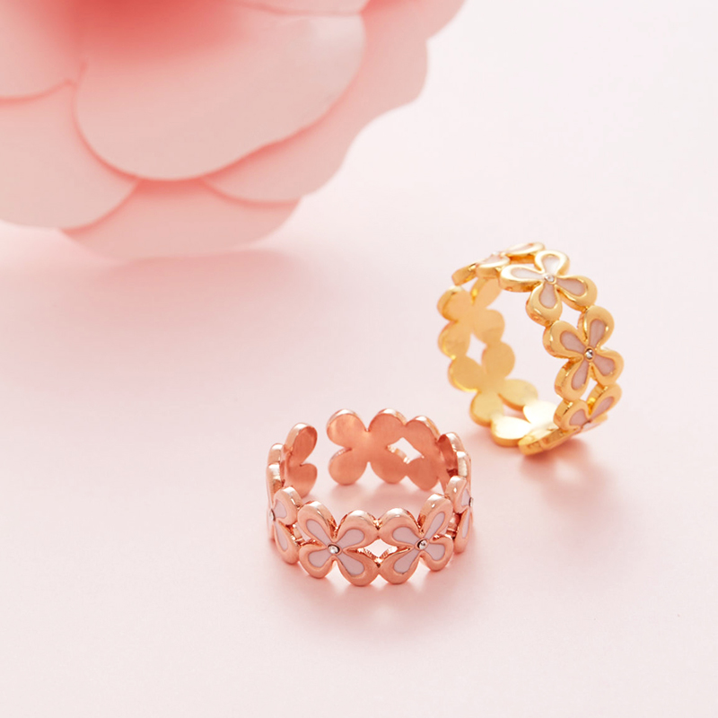 U Jewelry优集 中秋桂花锦上添花镂空戒指