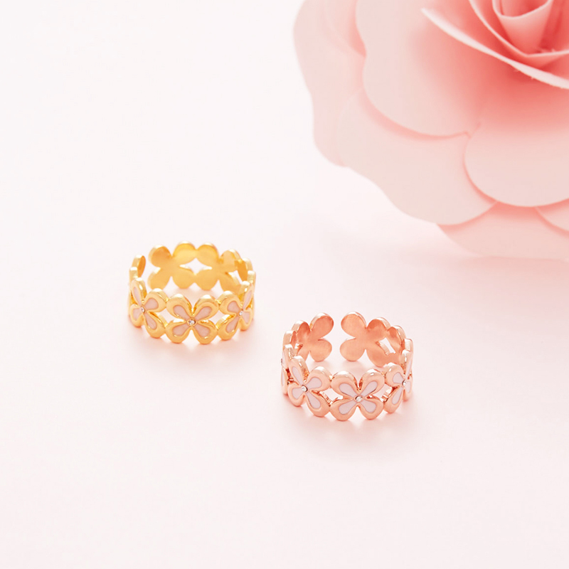 U Jewelry优集 中秋桂花锦上添花镂空戒指