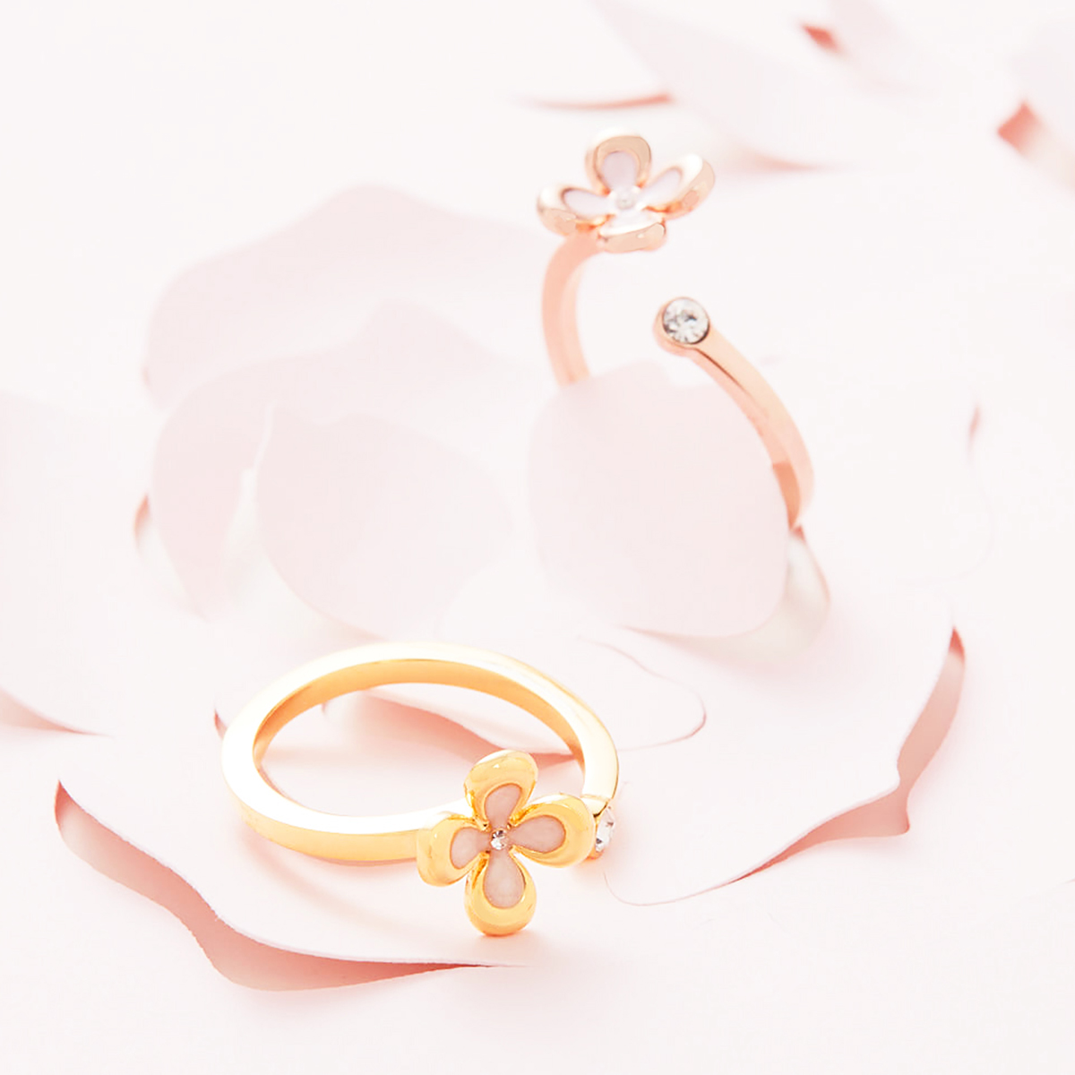 U Jewelry/优集中秋系列桂花镶钻戒指