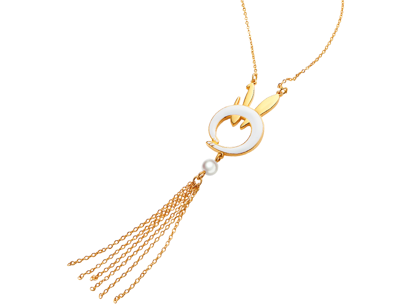 UJewelry优集“月圆兔”流苏毛衣链