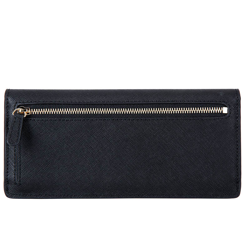MICHAEL KORS 迈克·科尔斯 女款黑色牛皮长款翻盖钱夹 32F3GTVE7L BLACK