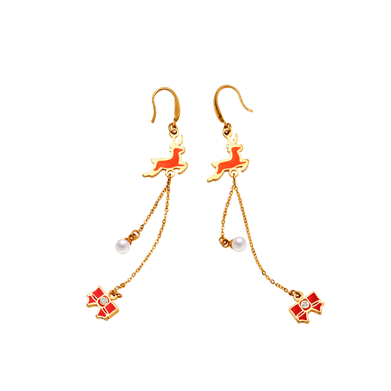 U Jewelry优集 快乐小鹿耳坠
