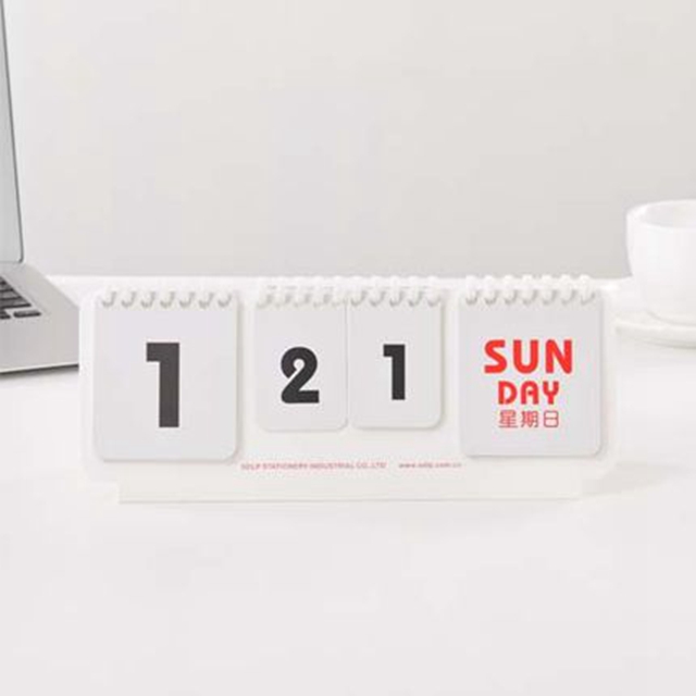 时代良品 台历同款大字体diy卡片翻片式万年历日历
