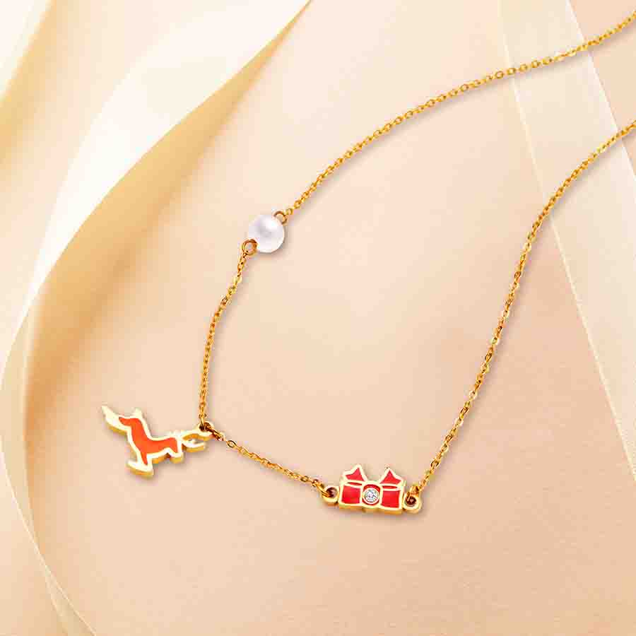 U Jewelry优集 快乐小鹿锁骨链