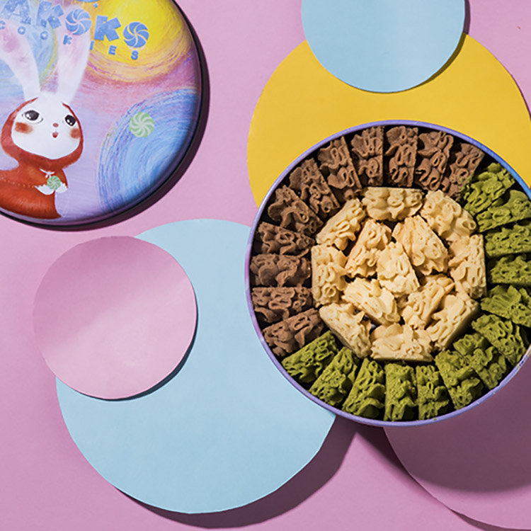 AKOKO曲奇 牛油、咖啡、抹茶三种口味曲奇560g/盒 始于颜值 长于口味
