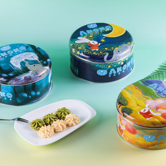 AKOKO曲奇 牛油、咖啡、抹茶三种口味曲奇560g/盒 始于颜值 长于口味