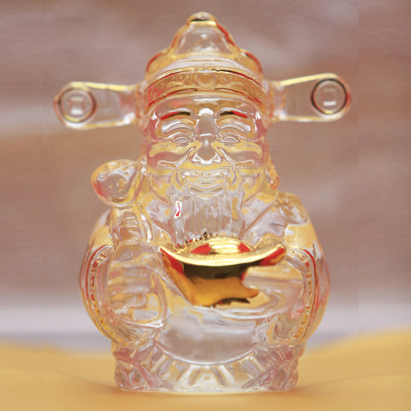 一杯情长汾酒福禄寿喜小财神 粮食清香型礼品酒
