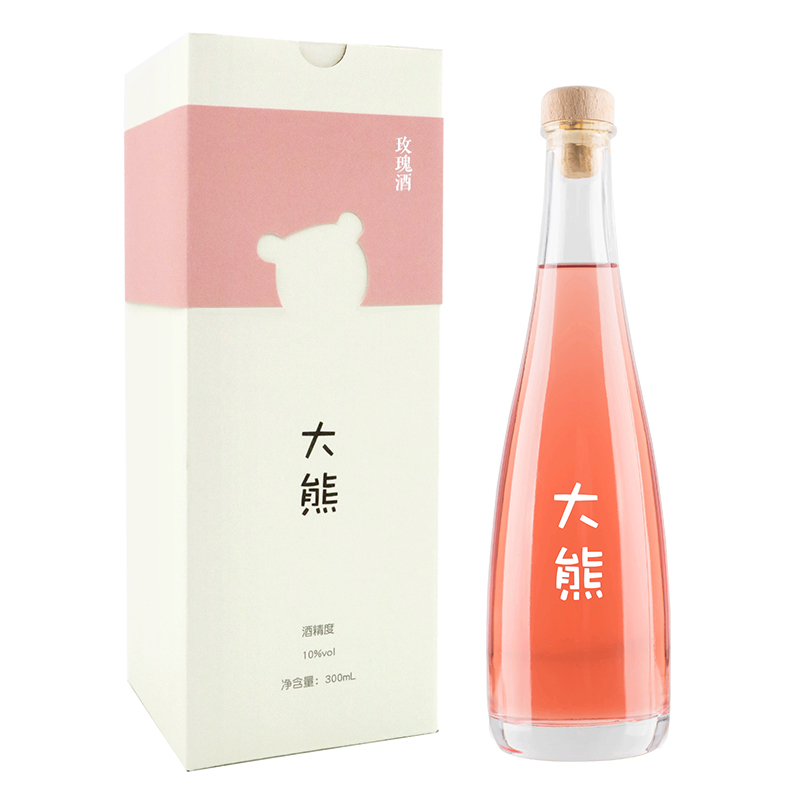 【限时买1送1】【所以的酒都不如你】大熊玫瑰酒高颜值花果酒 礼物酒生日酒表白酒 10度