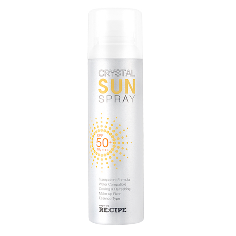 2瓶 韩国RECIPE水晶防晒喷雾全身防紫外线SPF50防晒霜女户外防水