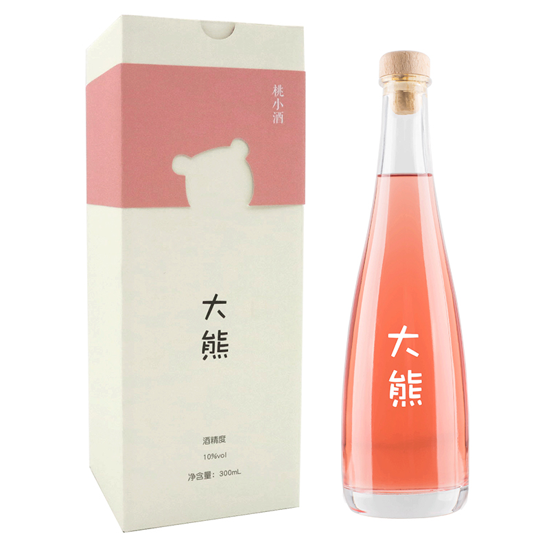 【闺蜜礼物带礼盒】大熊桃花酿酒 女生酒 少女心酒度礼物酒 女士甜酒