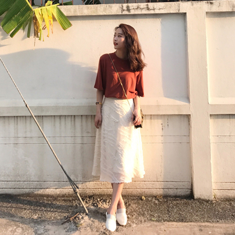 冷淡风连衣裙女夏2018新款极简超仙学生两件套女小清新套装长裙子