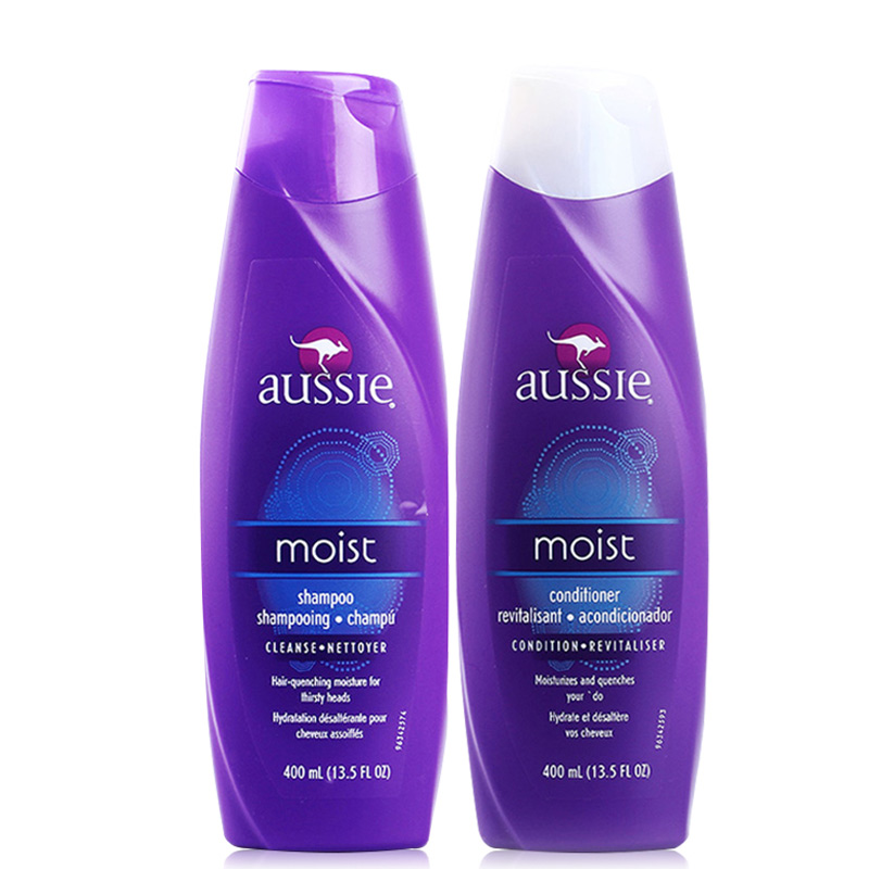 美国正品Aussie袋鼠滋润保湿洗发水+护发素400ml 洗护组合套装