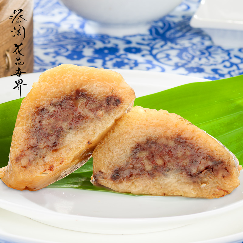 蔡澜花花世界 抱抱红豆粽子 广东道滘裹蒸粽手工红豆粽端午甜粽子