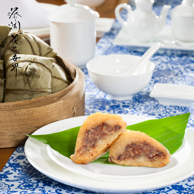 蔡澜花花世界 抱抱红豆粽子 广东道滘裹蒸粽手工红豆粽端午甜粽子