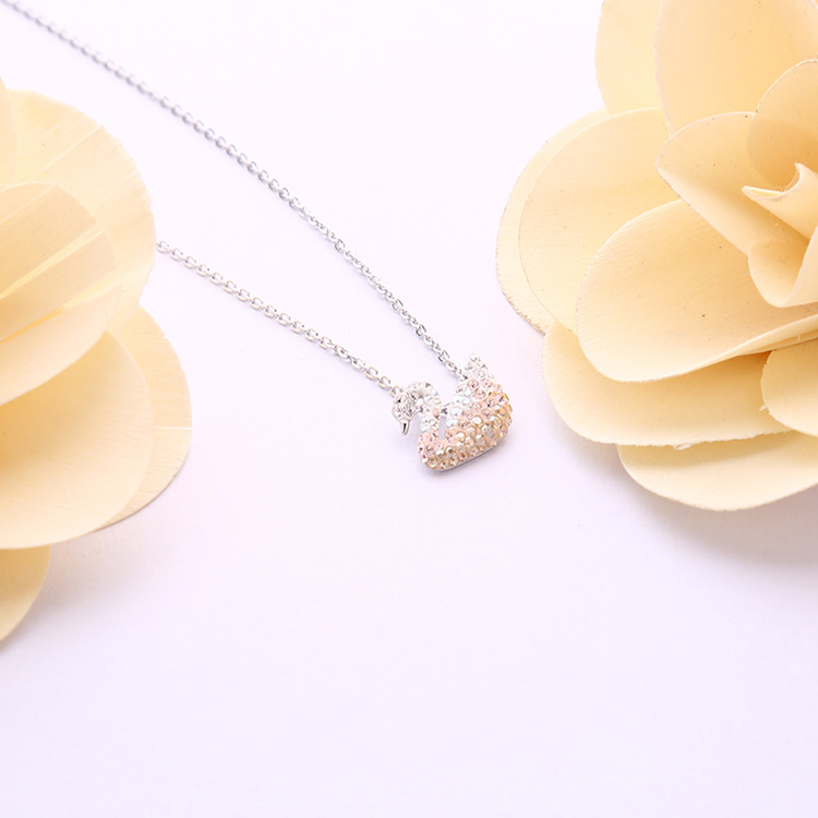 SWAROVSKI 施华洛世奇 渐变色仿水晶 小天鹅项链 5215038