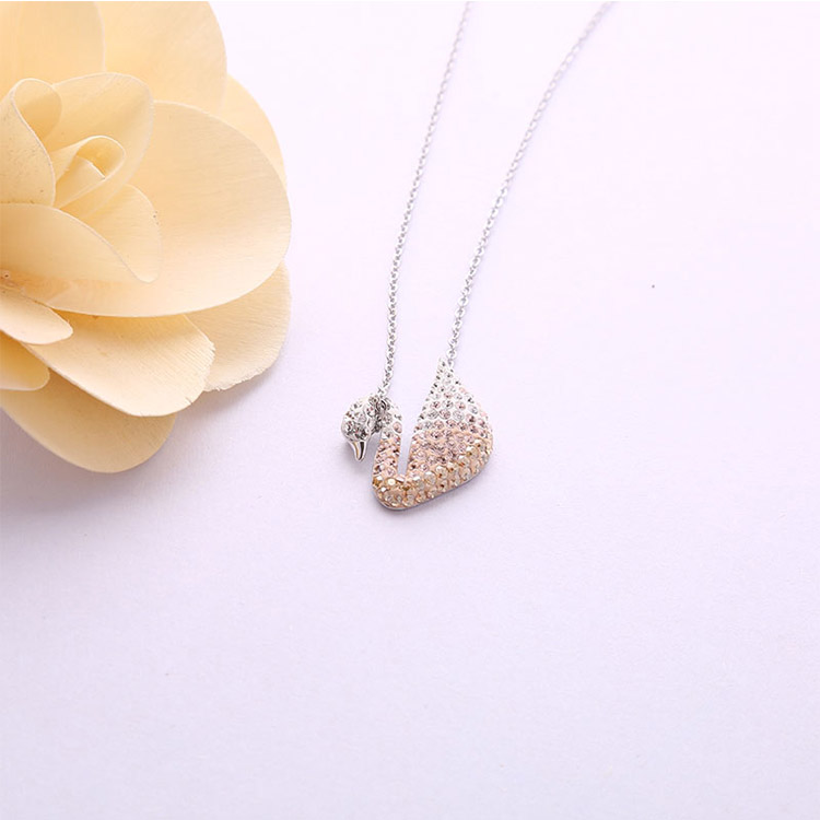 SWAROVSKI 施华洛世奇 渐变色仿水晶 天鹅项链 5215034