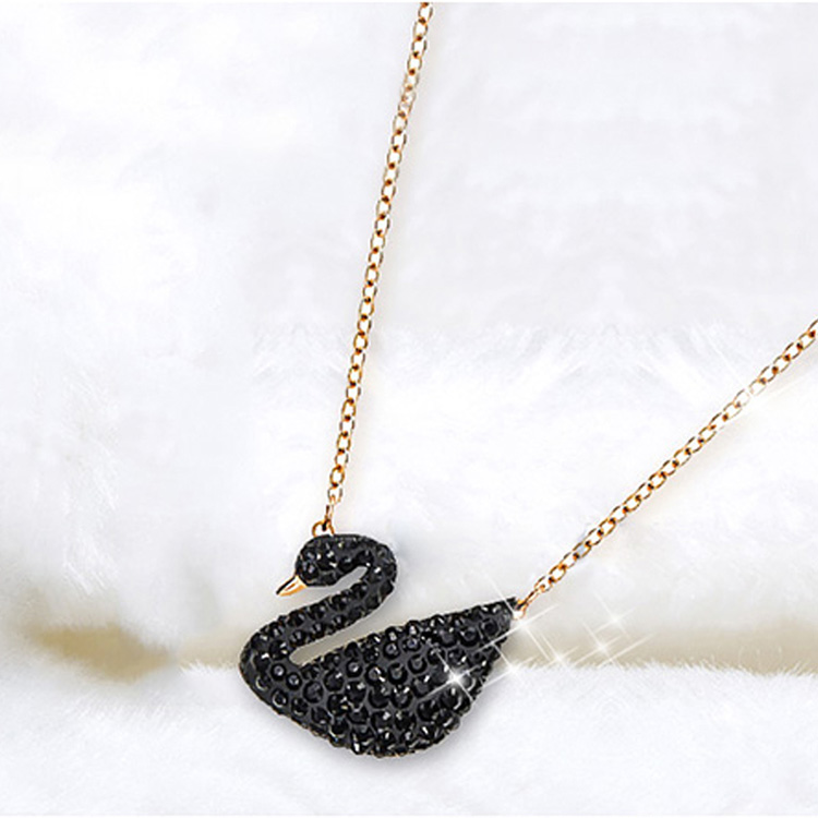 SWAROVSKI施华洛世奇 黑色仿水晶 黑天鹅链坠 5204134