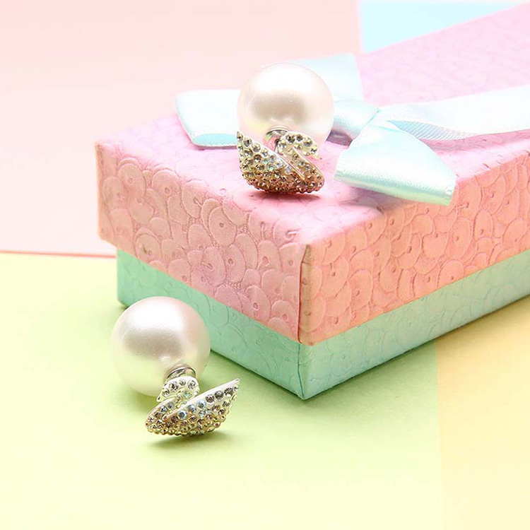 SWAROVSKI 施华洛世奇 渐变色Swan天鹅耳钉 5215037