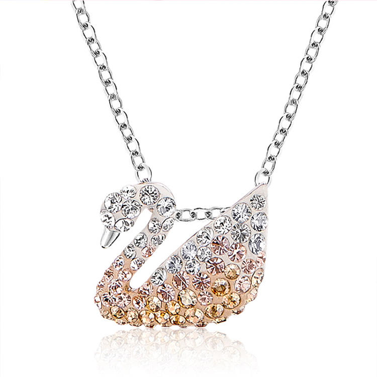 SWAROVSKI 施华洛世奇 渐变色仿水晶 小天鹅项链 5215038
