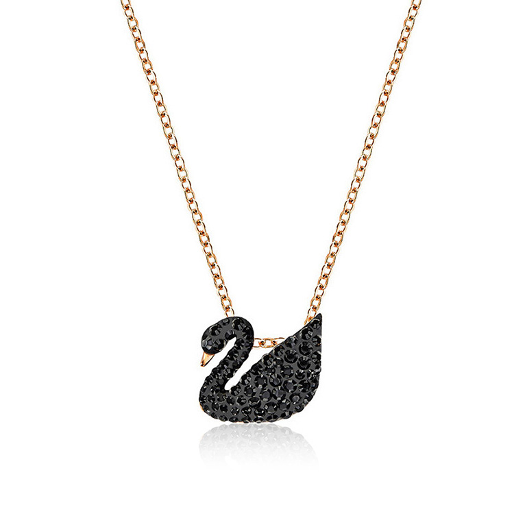 SWAROVSKI 施华洛世奇 黑色仿水晶 小黑天鹅项 5204133