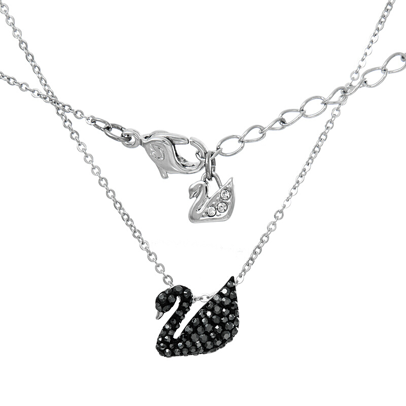 SWAROVSKI施华洛世奇 经典天鹅项链 黑色小号5347330