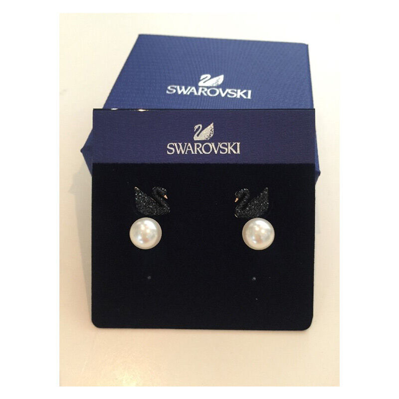SWAROVSKI 施华洛世奇黑天鹅珍珠穿孔耳环5193949
