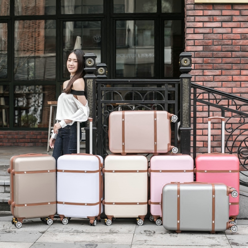 复古拉杆箱旅行箱万向轮皮箱行李箱子20 22 24寸登机箱女学生韩版