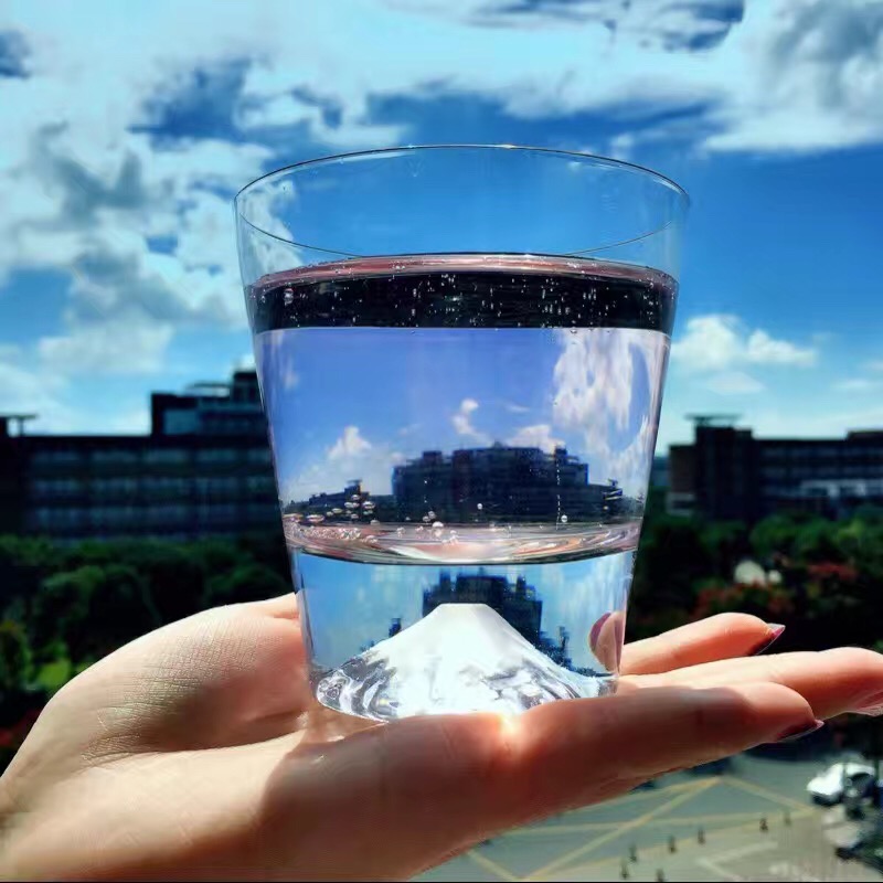 日本江户硝子富士山玻璃杯