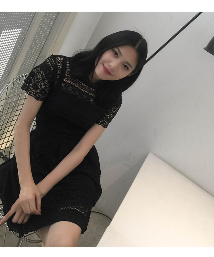 【复古小立领赫本蕾丝小黑裙】【送男朋友 送女朋友 送老人 送父母 送