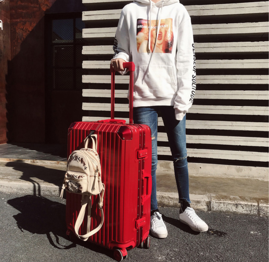uniwalker防刮拉杆箱万向轮行李箱男女26寸旅行箱铝框登机箱20寸